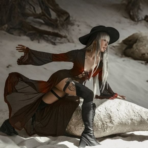 🆕️🆑️ LAST PAIR | Killstar Fiendish Stockings | Black Silver Hardware - Picture 2 of 8